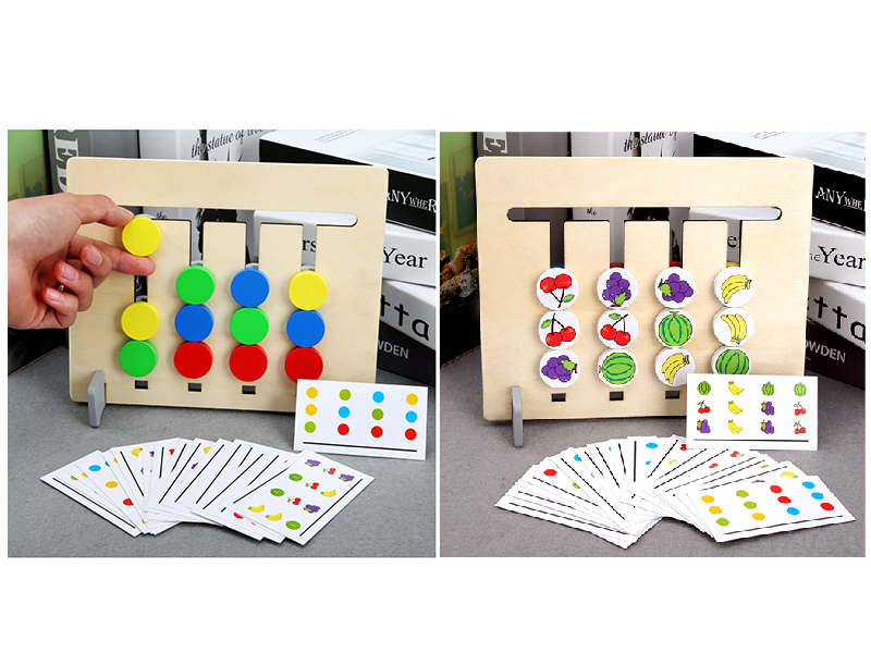 Wooden Four-Color & Fruit Matching Toys