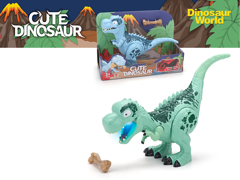 Q Version Tyrannosaurus With Sound And Light (Green)