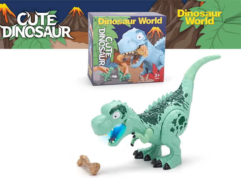 Q Version Tyrannosaurus With Sound And Light (Green)