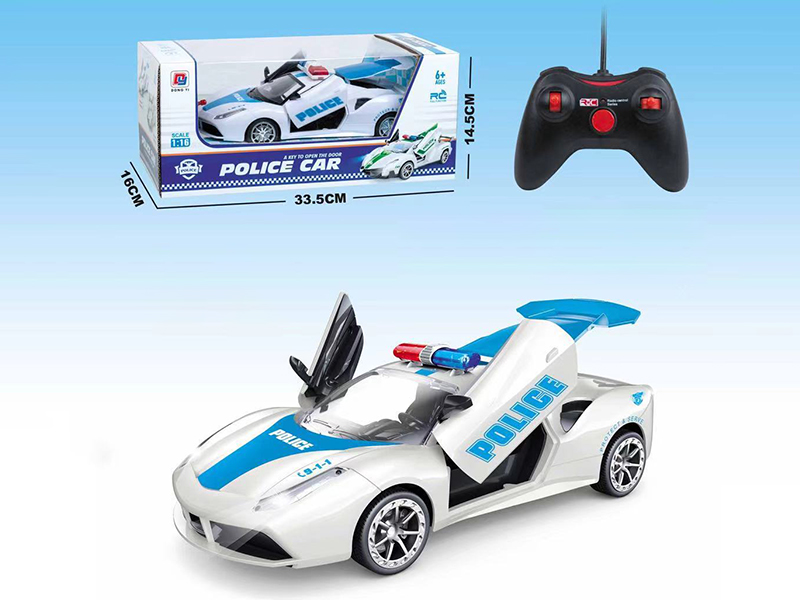 1:16 5-Channel Remote Control Ferrari  Police Car(One Button Open Three Door)