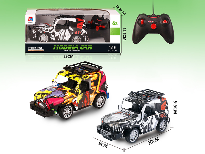 1:18 Wrangler 4-Channel Remote Control Car With Light(Water Transfer Printing)