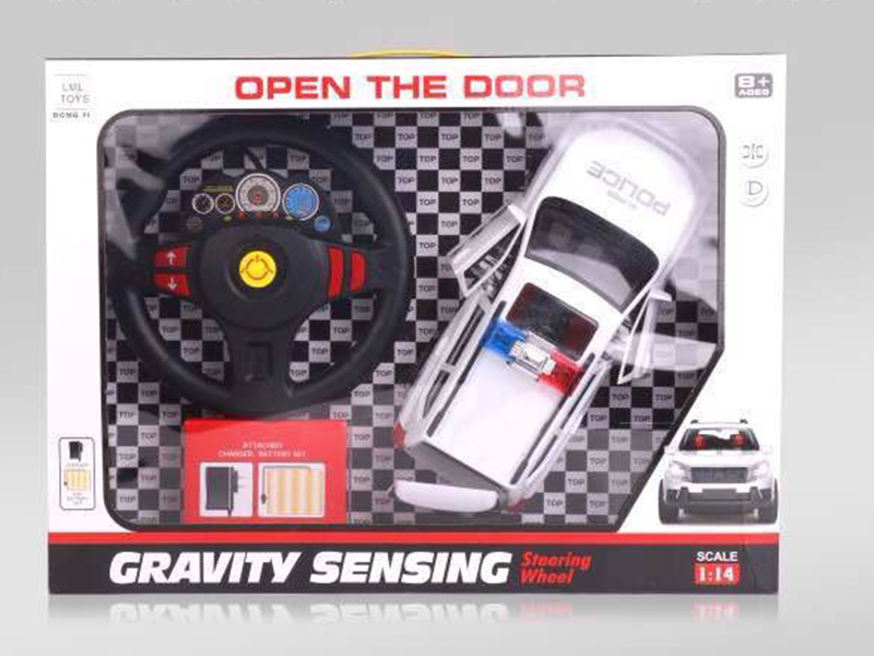 1:14 5-Channel Remote Control Prado Police Car(One Key Door Opening)