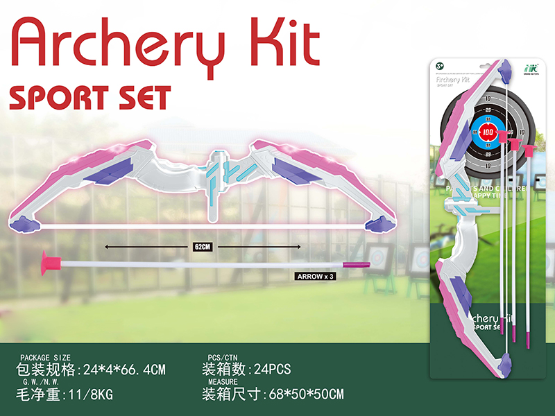 Archery Kit Sports Set(Bow With Lights + 3 Arrow)