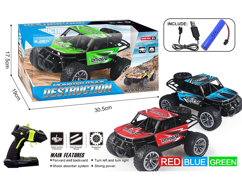 1:18 2.4G 4Ch R/C Alloy Off-Road High-Speed Vehicle