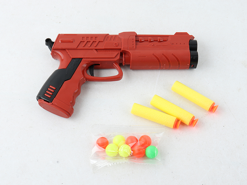 Solid Color Ping-Pong Ball Soft Bullet Gun Toy Set