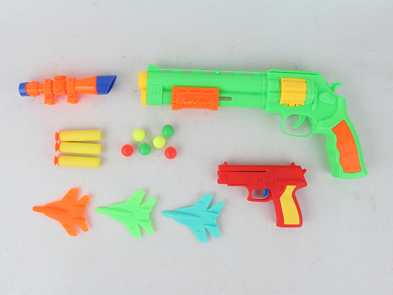 Soft Bullet & Ping-Pong Ball Gun + Aircraft Gun