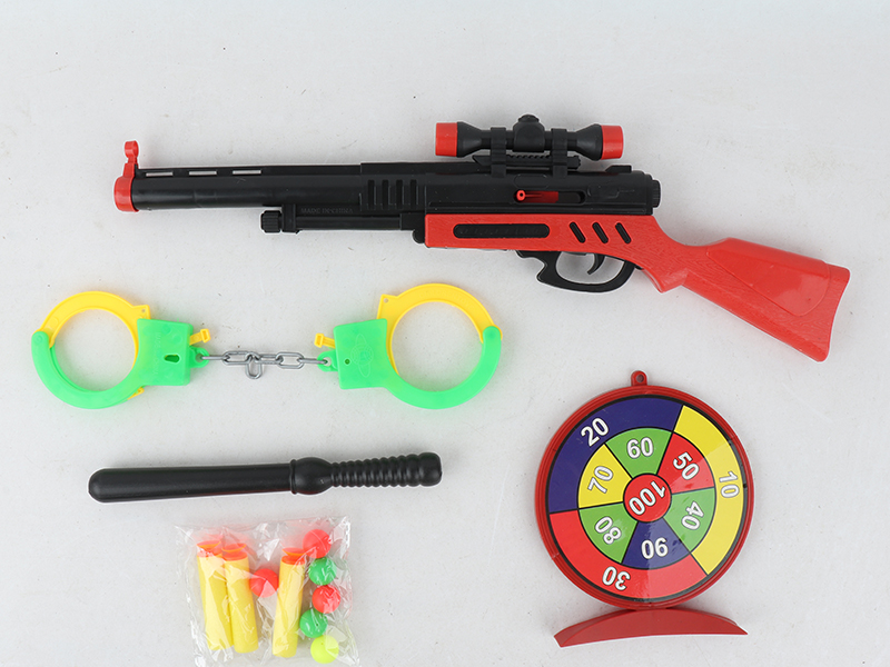 Soft Bullet & Ping-Pong Ball Gun +Handcuffs