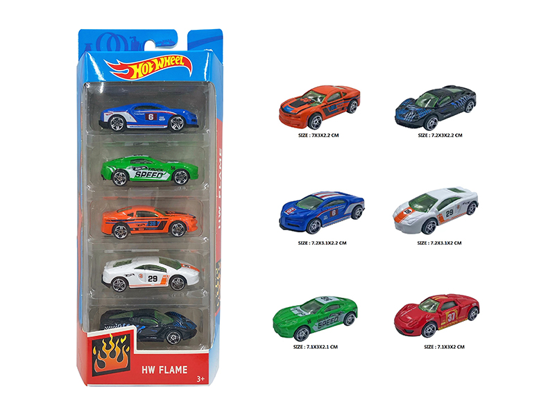 1:64 Slide Alloy Sports Cars 5pcs
