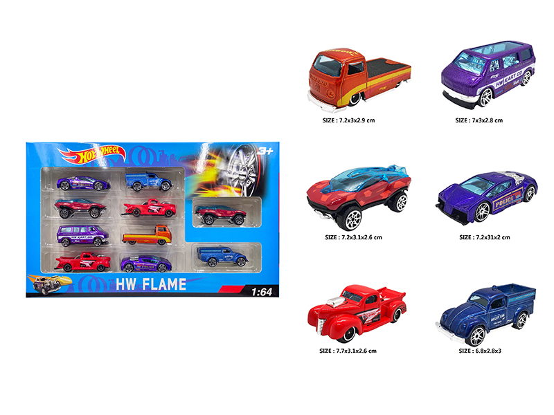 Slide Alloy Cars 10pcs