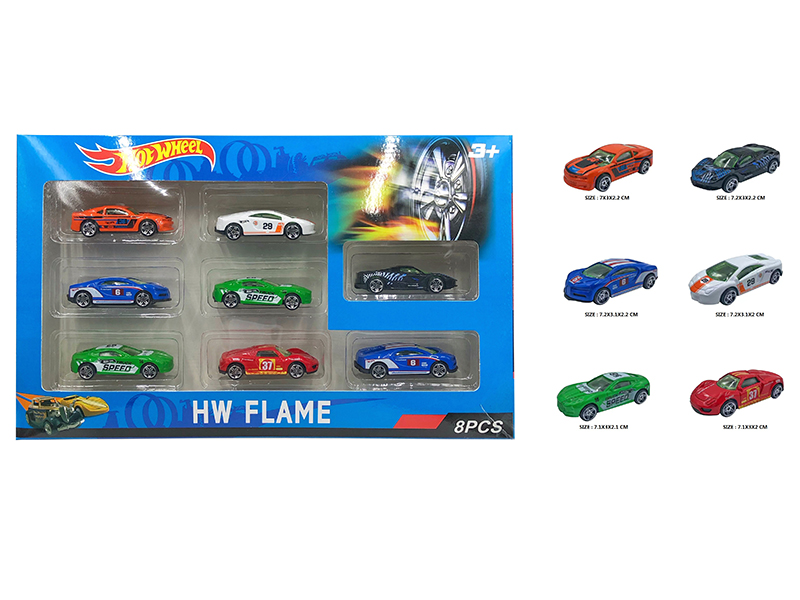 1:64 Slide Alloy Sports Cars 8pcs