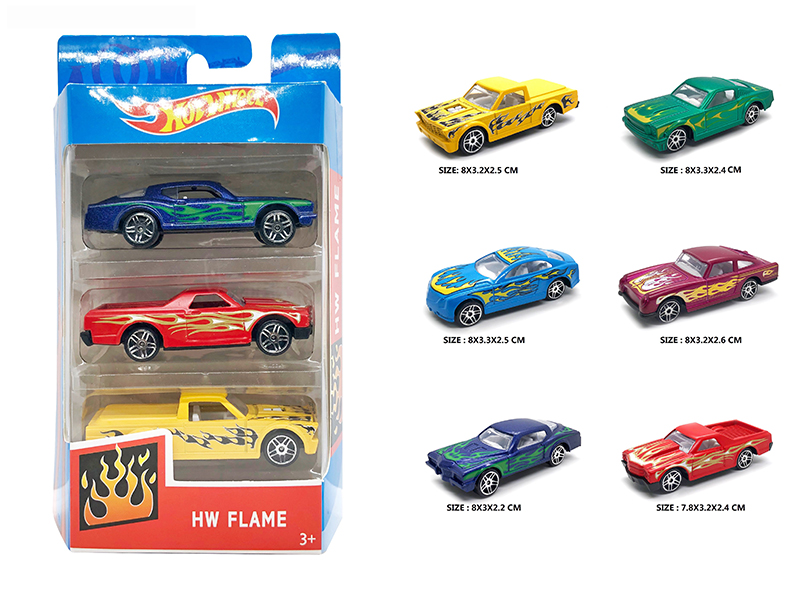 Slide Alloy Cars 3pcs