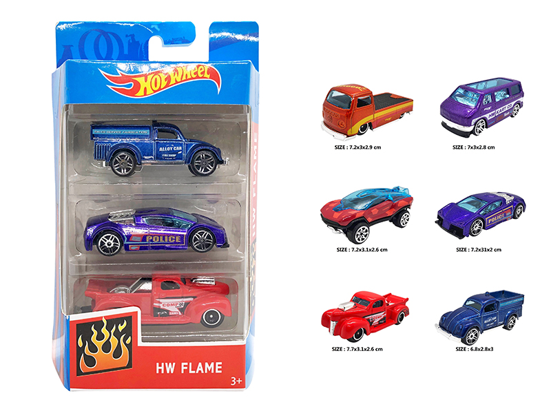 Slide Alloy Cars 3pcs