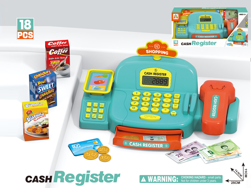 18PCS Intelligent Cash Register Toy Set