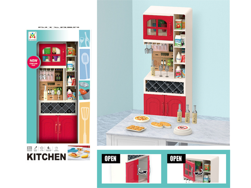 Kitchen Wine Cabinet Toy Set