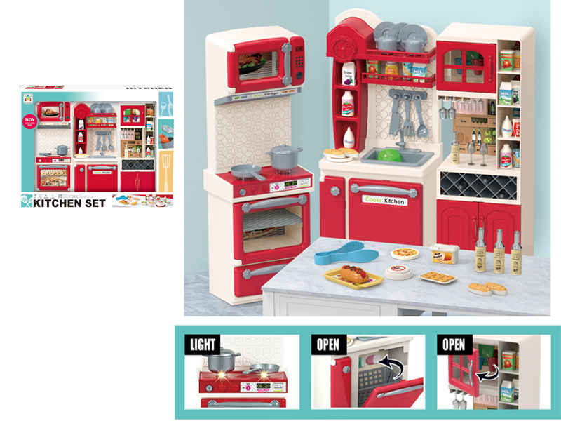 Stove, Vegetable Washing Basin, Wine Cabinet Toy Set
