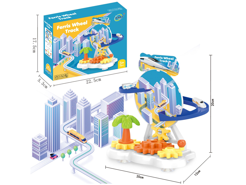 Diy Building Block Gear Urban Transportation Rail Park