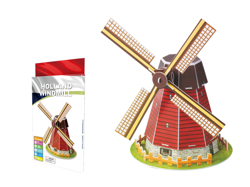 20Pcs 3D Puzzle Windmill