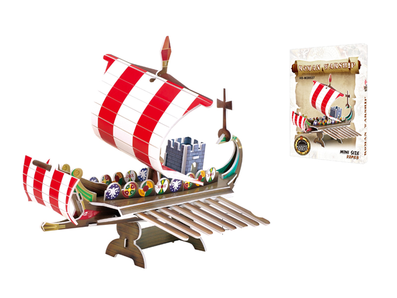 15Pcs 3D Puzzle Mini Roman Warship