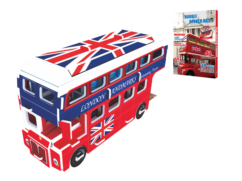 43Pcs 3D Puzzle Double-Decker Bus