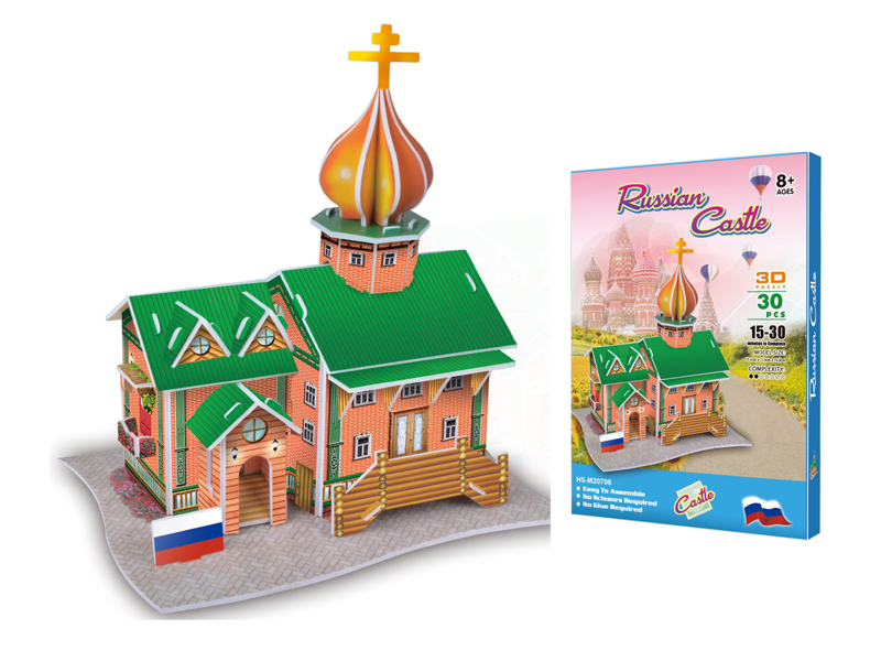 30Pcs 3D Puzzle Russian Castle