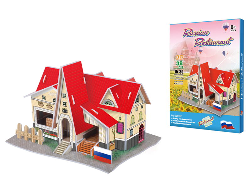 38Pcs 3D Puzzle Russian Restaurant