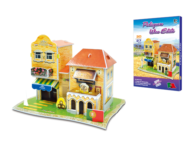 27Pcs 3D Puzzle Portugal Hotel