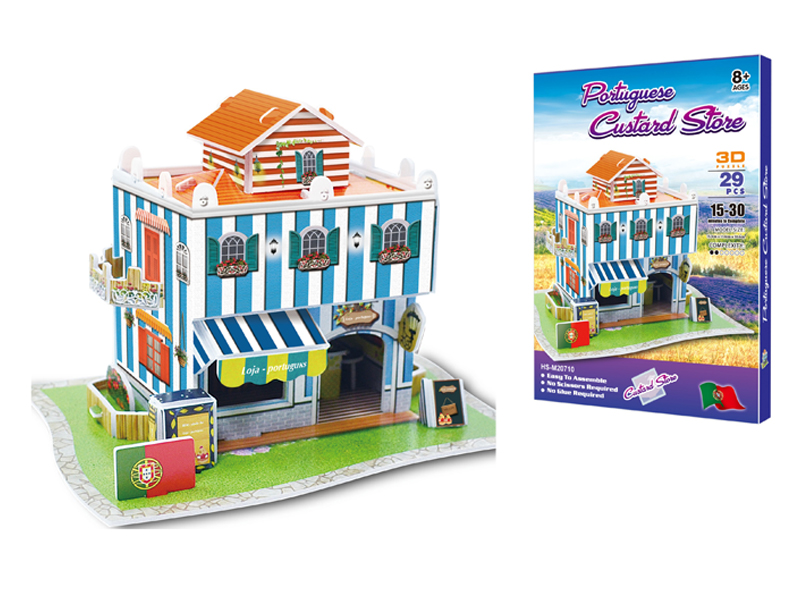 29Pcs 3D Puzzle Portugal Egg Tart Shop