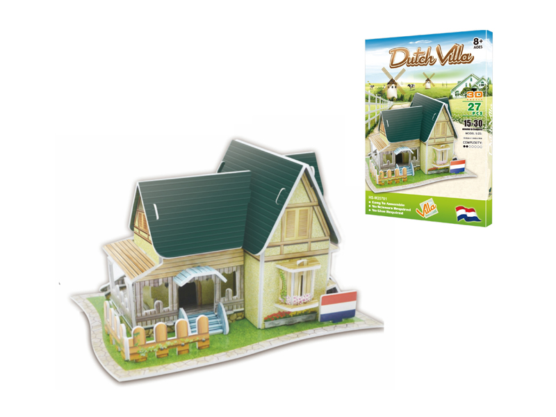 27Pcs 3D Puzzle Dutch Villa