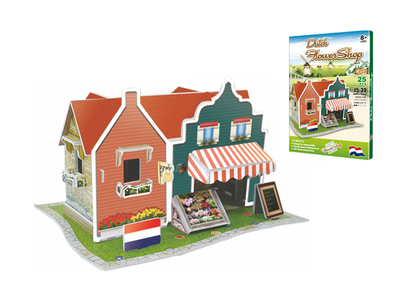 25Pcs 3D Puzzle Dutch Flower Shop