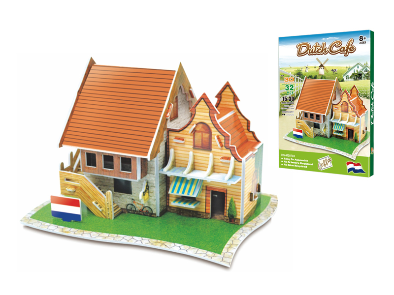 32Pcs 3D Puzzle Dutch Coffee Shop
