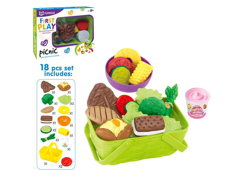 Picnic Basket Vegetables And Food Series