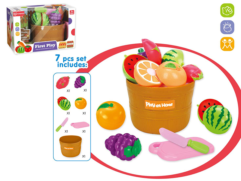 Cutting Fruits And Barrel Set