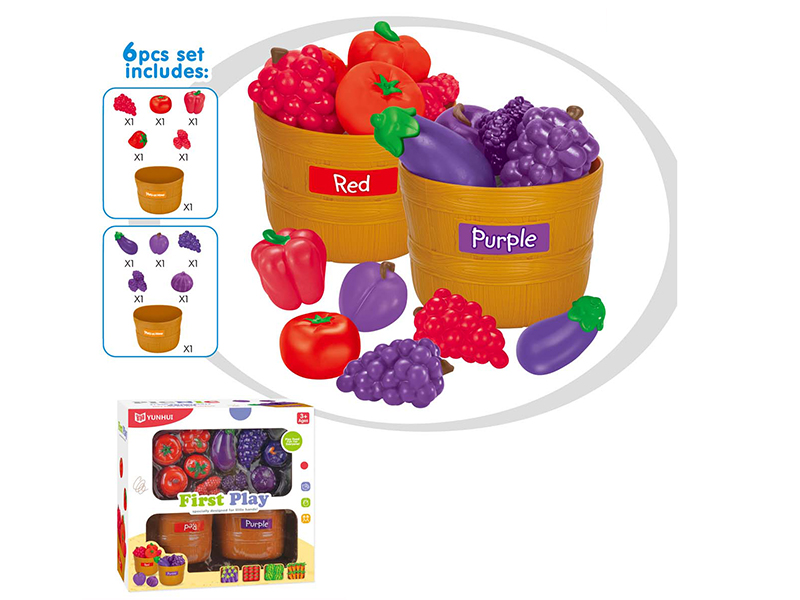Two-Color Fruits And Vegetable Bucket Set
