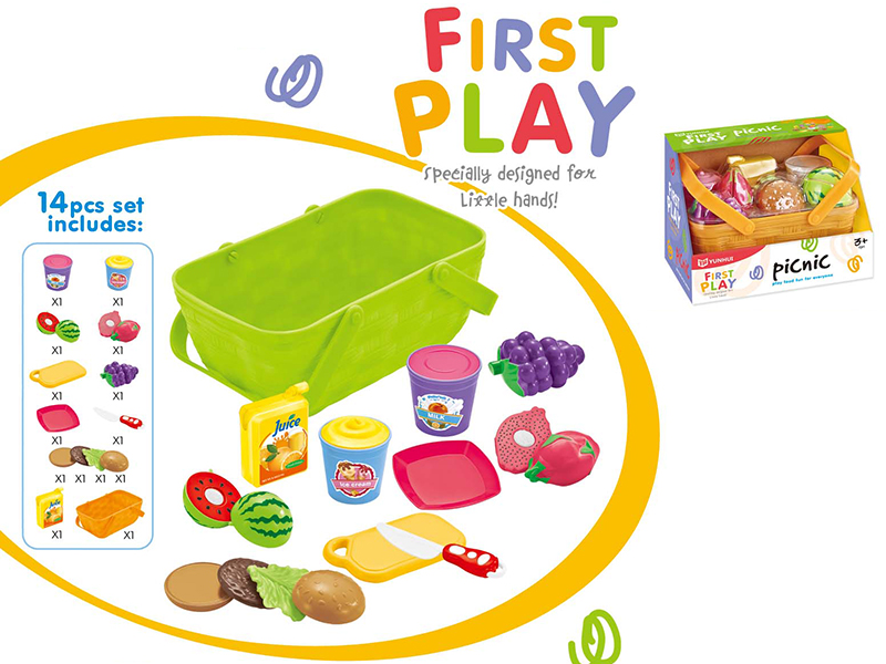 Cutting Fruits Toys Picnic Basket Set