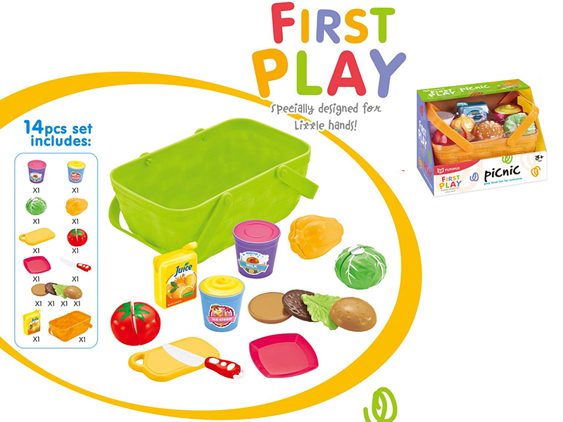 Cutting Vegetable Toys Picnic Basket Set