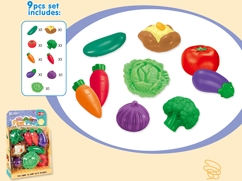 Soft Plastic Fruits And Vegetable Set