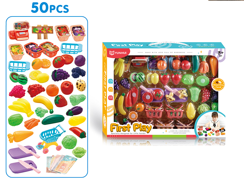 Cutting Fruits And Vegetable Shopping Small Supermarket Set