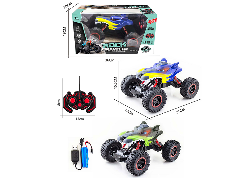 1:12 27Mhz 4-Channel Remote Control Pad Printing Wolf Head Climbing Truck With Light