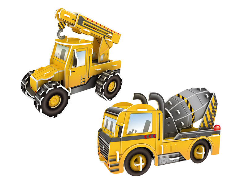 61Pcs 3D Puzzle Engineering Vehicle