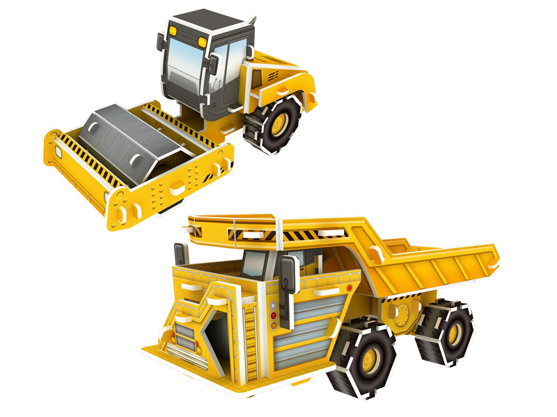 68Pcs 3D Puzzle Engineering Vehicle