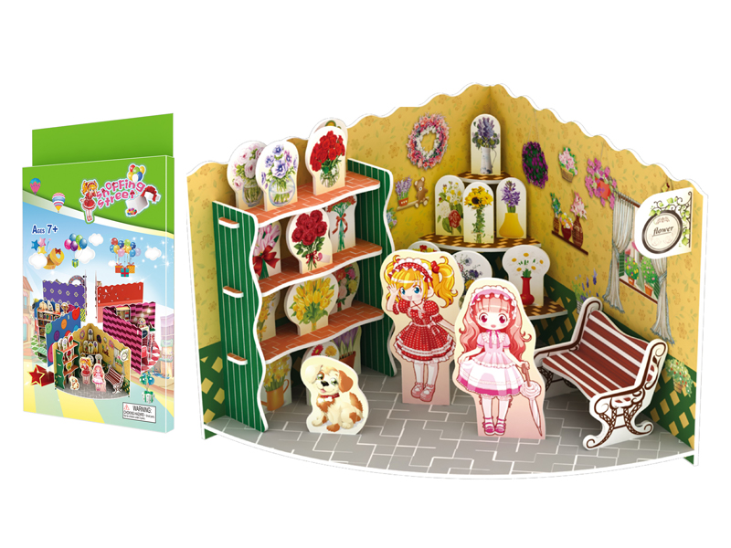 37Pcs 3D Puzzle Shopping Street - Flower Shop