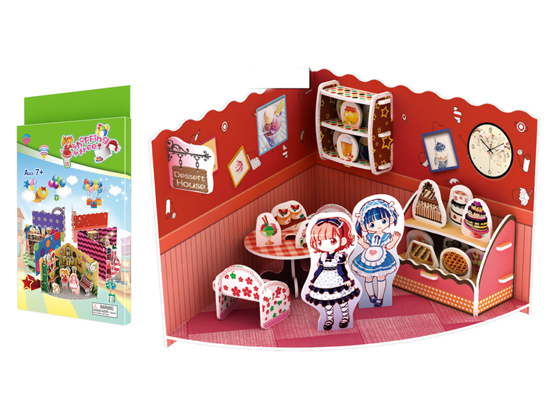 39Pcs 3D Puzzle Shopping Street - Cake Shop