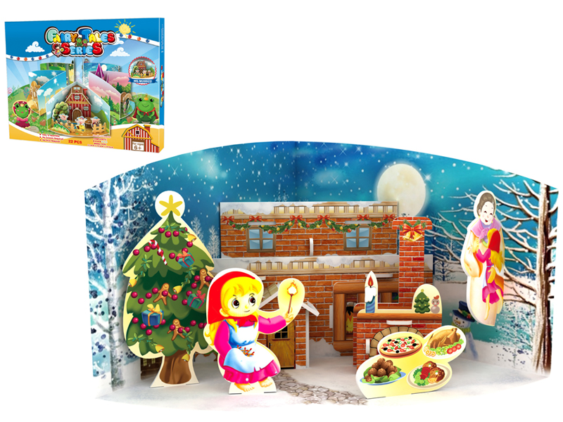 19Pcs 3D Puzzle Fairy Tale Series - A Little Girl Selling Matches