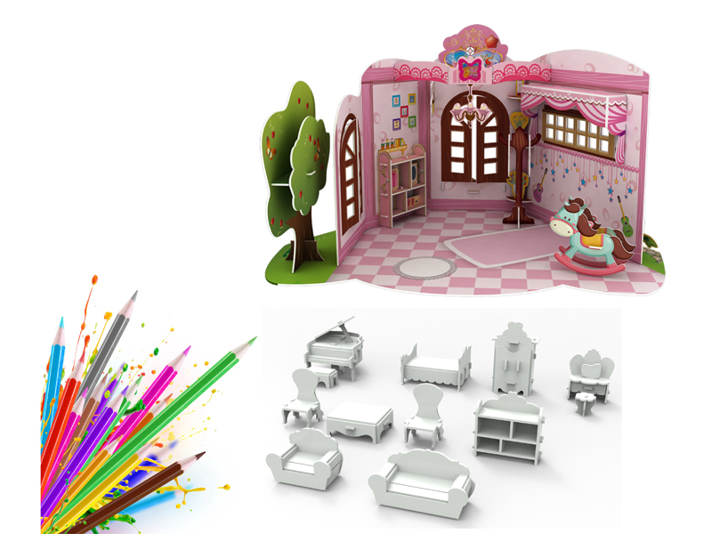 76Pcs 3D Puzzle Bedroom