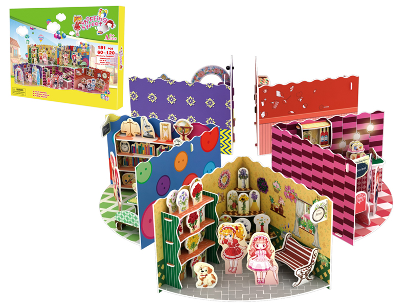 184Pcs 3D Puzzle Shopping Street
