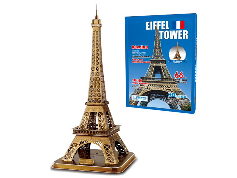 66Pcs 3D Puzzle Eiffel Tower
