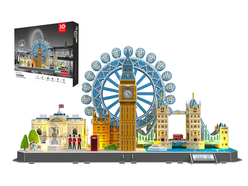 106Pcs 3D Puzzle London, Uk With Light