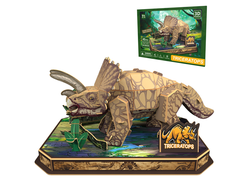 45Pcs 3D Puzzle Triceratops