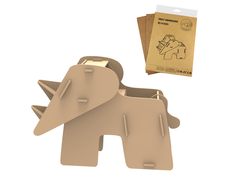 12Pcs 3D Puzzle Rhinoceros Storage Rack