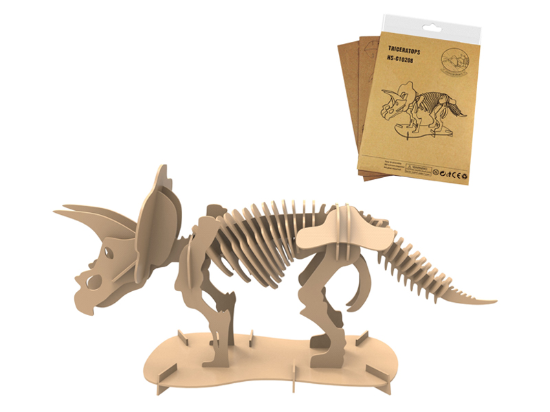 50Pcs 3D Puzzle Triceratops